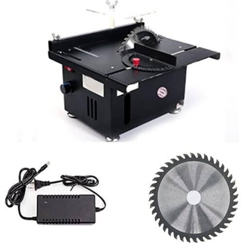 Mini Table Saw Adjustable Speed Desktop Circular Cutting Machine for Cutting Wood Plastic Woodworking Sliding Table Saw