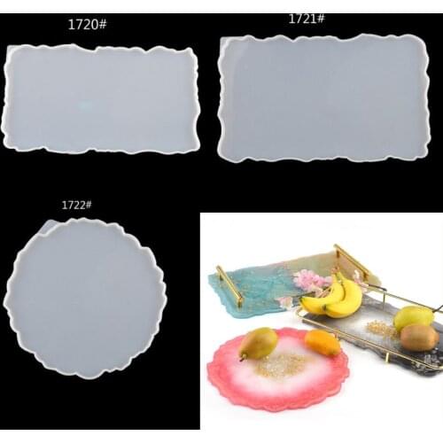 Irregular Big Plate Resin Mold Oversized Fruit Disc Tray Resin Mold Transparent Flexible Silicone Molds Art Craft Tools