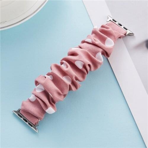 New Scrunchie Strap for Apple Watch Band 44mm 40mm 38mm 42mm Unique Bracelet Women Watchbands for iwatch series 6 SE 5 4 3