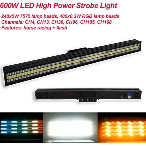 New LED 600W LED High Power Strobe Light For Party Disco DJ Wedding Christmas KTV Bar Light Show Stroboscope Strong Flash Lights