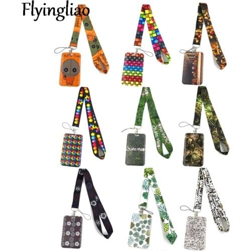 Creative Lanyard Card Holder Student Hanging Neck Phone Lanyard Badge Subway Access Card Holder Accessories Kids Key Ring
