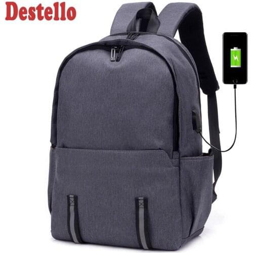 Casual school student bag waterproof leisure laptop backpack usb charge back pack man large capacity business travel backpack