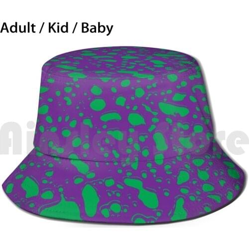 Turtle Purple Sun Hat 1438 Bucket Hat Pattern Green Purple