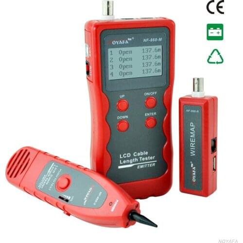 Cable Tester LCD Screen Wire Tracer Cable Scan Break point Length Tester RJ45 RJ11 BNC USB Cable Testing