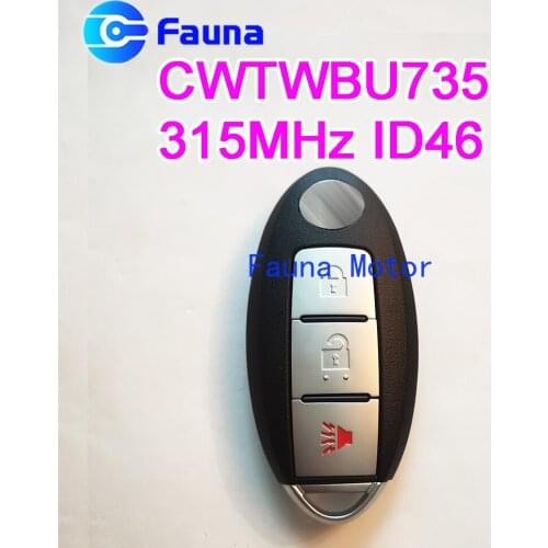 3 Button 315MHz FSK Smart Proximity Remote Control Key for Nissan Pathfinder Rouge Versa CWTWBU735 With ID46 Chip