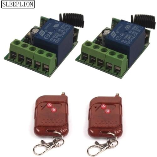 Sleeplion Universal Lighting Door Auto Curtains Remote Switch 12V 10A Wireless Switch Multi Toggle Relay Module Transmitter Kits
