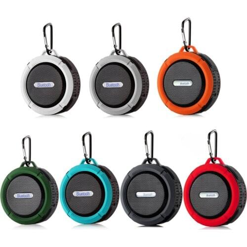 C6 Waterproof Outdoor Sports Mini TF Subwoofer Music Player Outdoor Bluetooth Speaker Big Suction Cup Dustproof Stereo