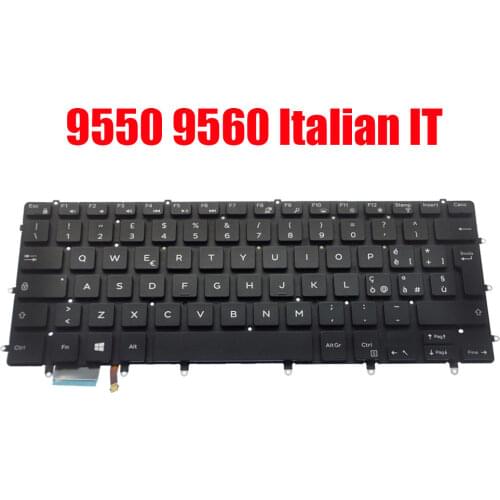 Laptop IT Keyboard For DELL For XPS 15 9550 9560 For Precision 5510 5520 0CHVD9 CHVD9 Italian black with backlit new