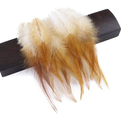 100pcs Rooster Feather 4"-6"Natural Chicken Feathers Decoration Fly Tying Accessories Crafts For Needlework And Handicraft