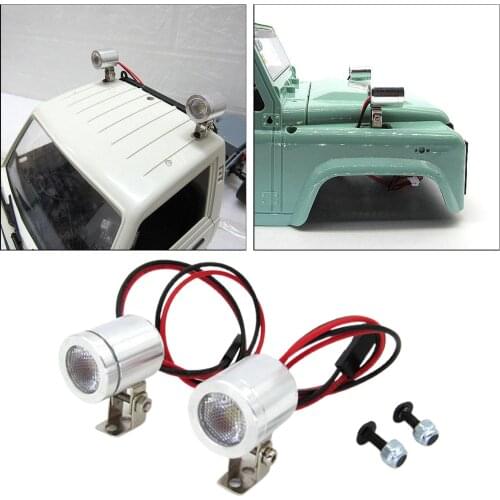 2x RC Spotlights,LED Front Light,Aluminum Alloy Searchlights for MN D90 D91 MN90 MN99S MN86S WPL D12 C34 B36 B14 B24 Car Trucks