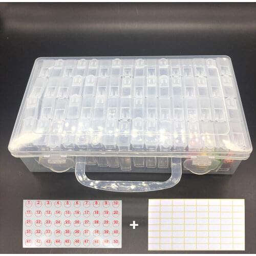 64/128/pcs Diamond Painting Tools Beads Container Rhinestone Diamond Embroidery Stone Storage Accessory Mosaic Convenience Box