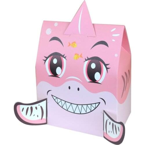 Shark Party Candy Box Paper Gift Boxes Under the Sea Shark Theme Baby Shower Favor Kids Birthday Party Decor