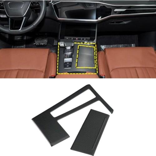 Car accessories Left hand driving For Audi A6 C8 2019 ABS Interior Gear Shift Frame Panel Cover Trim moldings
