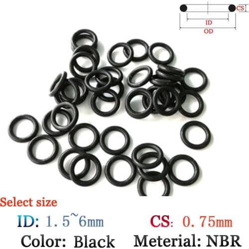 CS 0.75mm Rubber O-Ring Washer Seals Plastic gasket Silicone ring film oil and water seal gasket NBR material O Ring