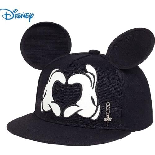 Disney Mickey Cartoon Childrens Hat Kids Boys Girls Baseball Hat Sun Hat Cute Ear Love Hip Hop Hat Djustable Casual Hat