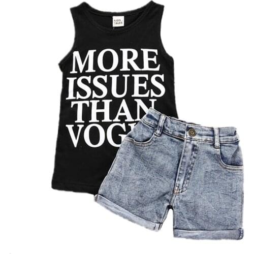 Kids Girls Clothing Sets Summer Short Sleeve T-shirt +Hot Shorts Kids Tops Tees Baby Girls Jeans Childrens Girl Clothes Set