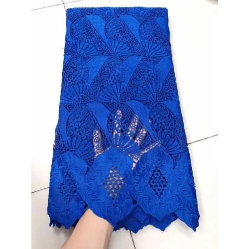 Royal blue Cord Lace African Lace Fabric 2021 Guipure Lace Fabric Nigerian Lace Fabric Water Souble 5 yards For Women Dress