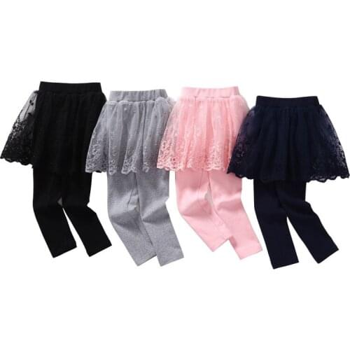 Girls Leggings Princess Skirt-pants Fashion 2020 Cotton Baby Autumn Skirt Trousers for 2-6 Years Kids Clothes Comfortable Solid