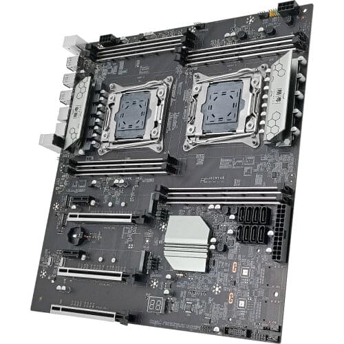 JGINYUE LGA2011-3 Motherboard dual CPU support Intel E5 V3 & V4 Processor NON-ECC/ECC RAM Four Channers M.2 NVME X79-D8 Server