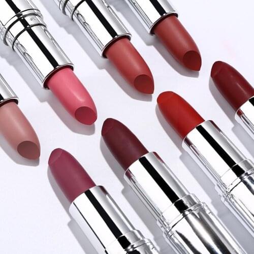 Matte Velvet Lipstick Waterproof Lasting Moisturizing Lipstick Non-Stick No Makeup Tools Fading Glaze Lip Cup Beaut Lipstic F3V2