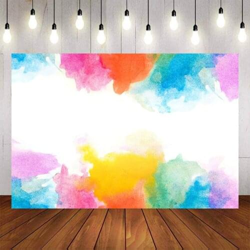 Mehofond Gradient Watercolor Texture Photography Background Newborn Baby Child Portrait Backdrop Photophone Photo Studio Props