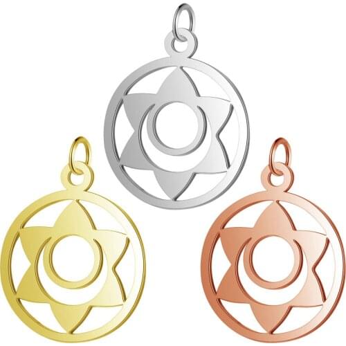 Fashion Stainless Steel Lotus Pendant Fully Polished Laser Cut Jewelry DIY Necklace Hand Accessories Wholesale