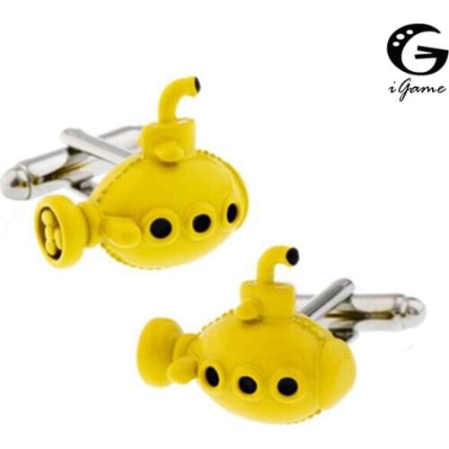 IGame Mens Fashion Cuff Links Brass Material Submarine Design Cufflinks Factory Price Retail Free Shipping