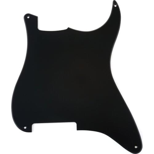 Musiclily 4 Hole Guitar Strat Pickguard Blanks Material for Stratocaster Style Guitar Custom, 1Ply Matte Black