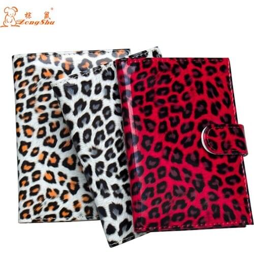 ZongShu Brand New Leopard Passport Cover Girls Fashion Hasp Passport Case PU Leather ID Card Holder Women Travel Wallet 2018