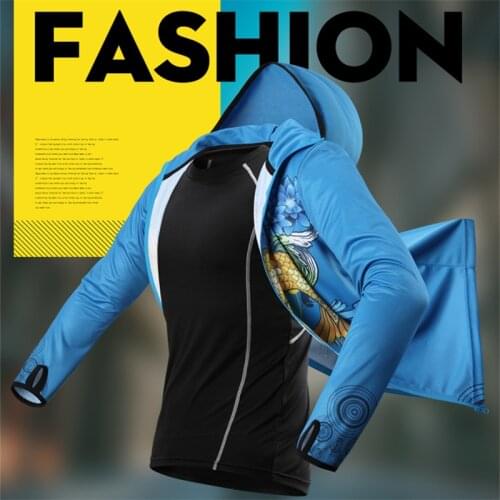 Fishing Clothings Quick Dry Outdoor Ultra-Light Hooded Sun Protection Fishing Shirts Anti-UV Camping Cycling Fishing Clothes Hot
