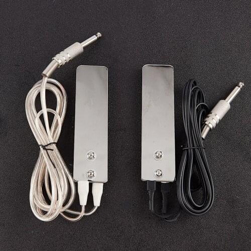Mini Stainless Steel Tattoo Foot Pedal Switch Footswitch Control With Wire For Power Supply Machine Clip Cord Tattoo Accessories