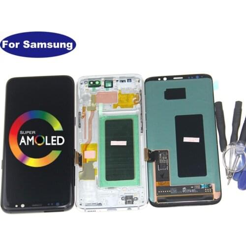 Super AMOLED For samsung Galaxy s8 S8 Plus G950 G950F G955 G955F LCD Display With Touch Digitizer Assembly Repair Spare Parts