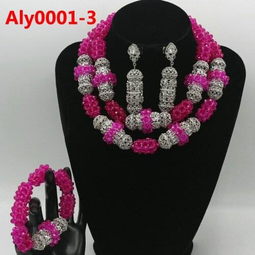 Bridal Jewelry Sets Teal Green Nigerian Wedding African Beads Jewelry Set Crystal Women New Necklace Set Free Shipping Aly0001-1