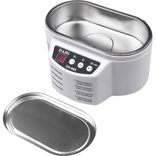 Ultrasonic Jewelry Cleaner Bath for Glasses Watches Contact Lens Denture Theeth Electric Makeup Brush Cleaner Double Powers