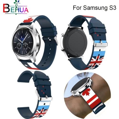 High quality UN flag luxury wristband wristband For Samsung S3 and For Huami Amazfit Sports Silicone Wrist Strap watch band