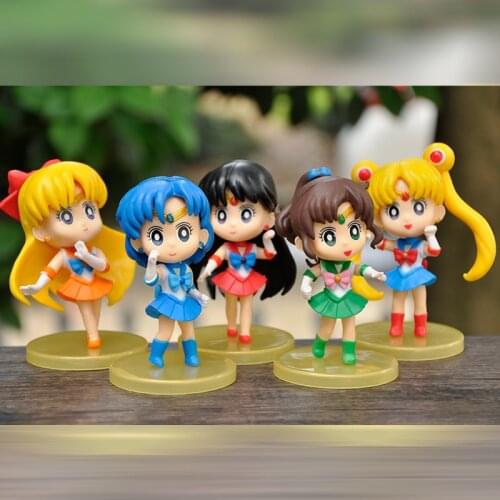 6PCS/Set Japan Anime PVC Action Figures Cute Girl Model Decoration Toy Collectible Model Kids Toys Girl Gift
