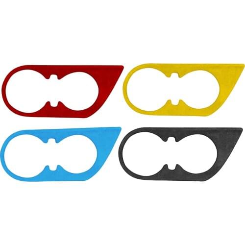 Suede Wrapping ABS Plastic Cup Holder Trim Frame Cover Decoration for Chevrolet Camaro 2016-2020 LHD Car Interior Accessories