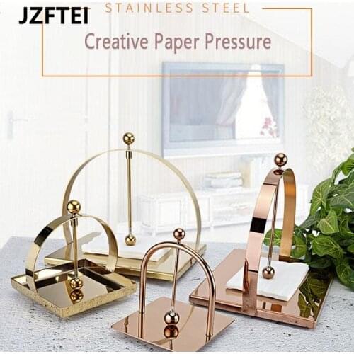 Gold Metal Kerchief Rack Fabric Storage Stainless Steel Napkin Holder Nordic Hotel Table Dinner Decoration For Home Accessories