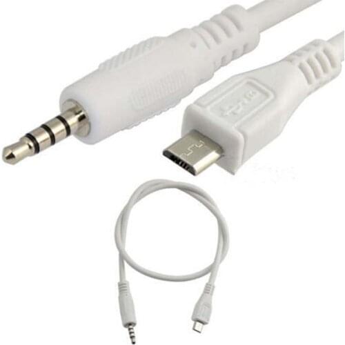 3.5mm Stereo Plug Jack to Micro USB 5 Pin Male M/M Adapter Convertor Audio Cable new