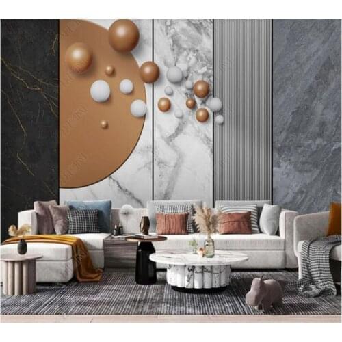 Papel de parede 3D round light luxury high-end grille 3d wallpaper mural,living room tv wall bedroom wall papers home decor