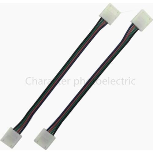 5 10 20 50pcs/lot. RGB LED Strip 2 Connector Connector 4pin 10mm Free Welding Connector for 5050 3528 RGB Strip