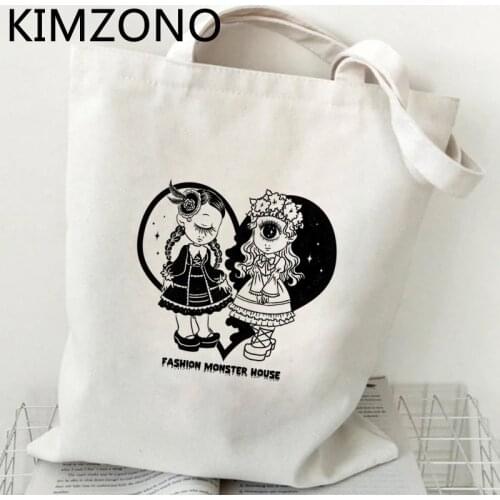 Harajuku Anime shopping bag bolsa bolsas de tela cotton eco bag string cloth bolsas reutilizables cabas