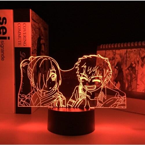Anime Toilet Bound Hanako Kun Mitsuba X Kou 3D LED Lamp for Bedroom Decorative Nightlight Child Birthday Gift Acrylic LED Night