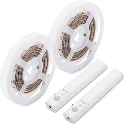 Wrumava Wireless PIR Motion Sensor LED Strip IP65 waterproof Closet Cabinet Bedroom Sensor Night light For Wardrobe Stairs