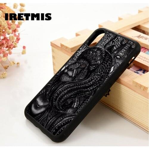 Iretmis 5 5S SE 6 6S Soft phone case cover for iPhone 7 8 plus X Xs 11 Pro Max XR Lion head lioness african animal print tattoo