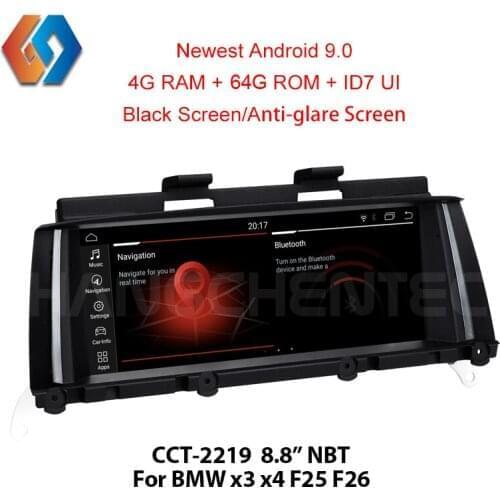 For BMW X3 F25 X4 F26 NBT GPS Navigation Android 9.0 Px6 4+64 Car Multimedia BT WiFi Support DVR Back Cam TV Aux Big Touch19