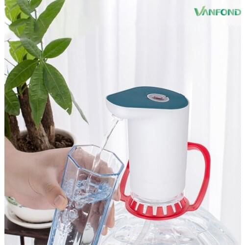 VANFOND Electric One Button Water Pump Wireless Rechargeable Water Dispenser with USB Cable 1200mAh