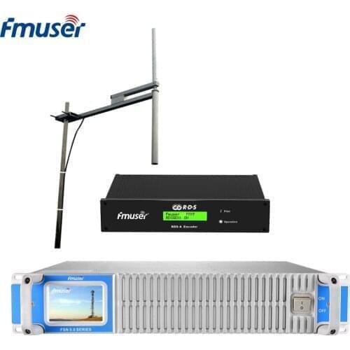 FMUSER 300W 350W FM Broadcast Transmitter+FU-DV2 Antenna+Cable Set With Digital RDS Encoder Radio Data System Encoder For FM Rad