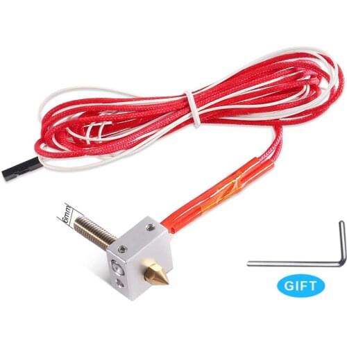 DIY Hotend Kit Nozzle MK8 Extruder Throat Heater 1.75mm/0.4mm Extruder Heater Block For Anet A2 A8 3D Printer Parts