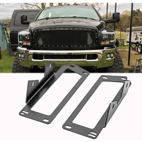 For 2010-2019 Dodge Ram 2500 3500 & 2009-2012 Ram 1500 Fog Light Mounting Brackets Upgrade Hidden Bumper Dually Location